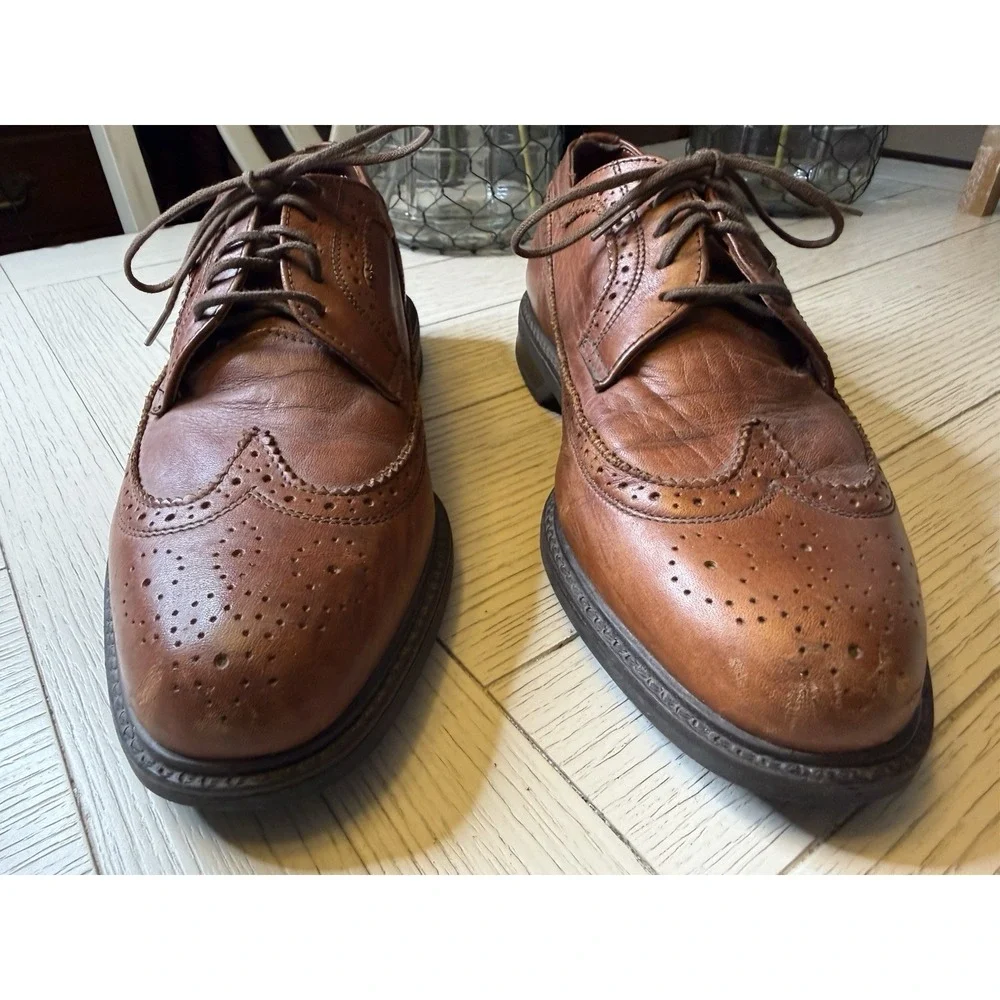 Sperry Top-Sider Mens Dress Casuals Wingtip Oxford Brown Lace Up‎ Shoes Sz 9.5 M
